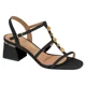 thumbnail image 1 of Sandalia Mujer Pelica Negro Taco Medio Detalle Dorado Vizzano, 1 of 3