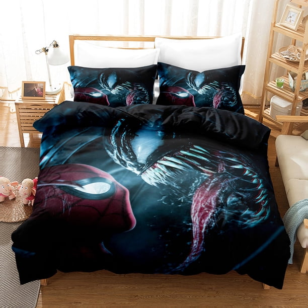 Spider Ma-n Spider M-an Bedding Set Sheet Set for Kids Adults,All Season Lightweight