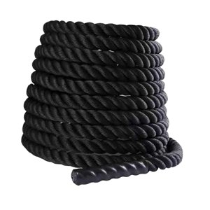 Ioensy - Cuerda De Entrenamiento Para Ejercicio De Batalla, Cuerda De Fitness Para Entrenamiento, Mejora La Fuerza, Gimnasios, 25Mm X 2,8M, Color Negro