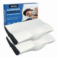 2 Almohadas Ortopédicas Cervical Woven Espuma Viscoelástica