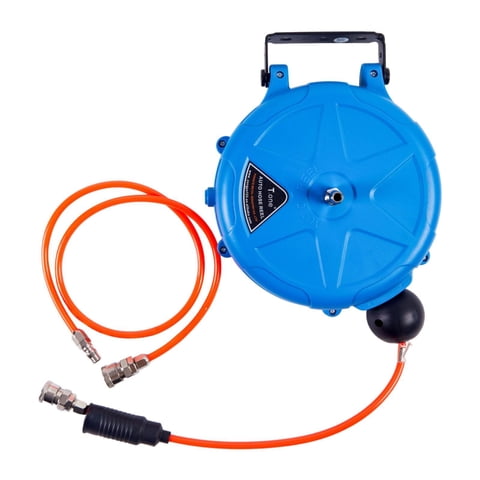 Magideal - Carrete De Manguera De Aire Retráctil Automático Herramienta Neumática Retráctil Tubo De 10 M Fácil De Instalar Rebobinado Automático Para Taller Al