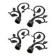 thumbnail image 2 of 4 Uds Poste Decorativo Para Cortina/terminales De Varilla Extremos Cabezas Tapas Kits De Varilla Negro, 2 of 5