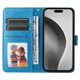 thumbnail image 4 of Funda tipo cartera FOXDOCK para iPhone 16 Pro , diseño girasol en relieve, cuero PU, cierre magnético, soporte y tarjetero, 4 of 5