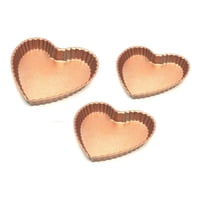 Genérico - Pack De 3 Moldes De Corazón Para Tartaleta