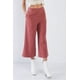 thumbnail image 1 of Pantalones Gaucho de Algodón de Raya Diplomática en Color Rosa Empolvado, 1 of 5