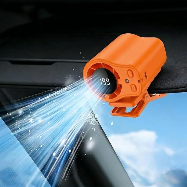 Ventilador clip coche LED 199 velocidades semi enfriamiento USB recargable coche trabajo