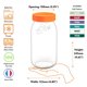 thumbnail image 5 of Tarro de alimentos Le Parfait 2 L, pack de 3 con tapa de rosca color menta, 5 of 7
