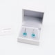 thumbnail image 3 of Aros Punto de Luz Plata Italiana 925 y Cristal Genuino Turquesa, 3 of 4