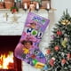 thumbnail image 1 of Mia y Codie Tema: Calcetines de Navidad, fino lino blanco para colgar en escaleras y chimenea, decoración navideña para el hogar, regalo de Navidad.54cm×38cm, 1 of 5