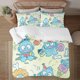 thumbnail image 1 of Hangyodon 3-Piece Bedding Set For Kids Boys Girls Adult Cartoon Warm Cute Fashion Holiday Present Gift Bed Sheets, 1 of 5