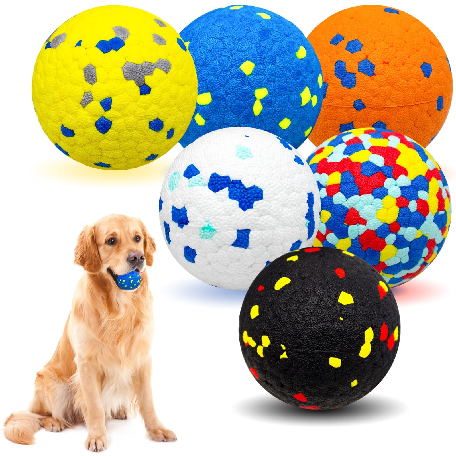 Pelotas Para Perro Cheodin, 6 Piezas, Juguetes Masticables Indestructibles