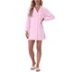 thumbnail image 2 of INSPIRE CHIC Camisón de Manga Larga para Mujer Mezcla de Algodón con Botones y Cuello con Solapa XS Rosa, 2 of 6