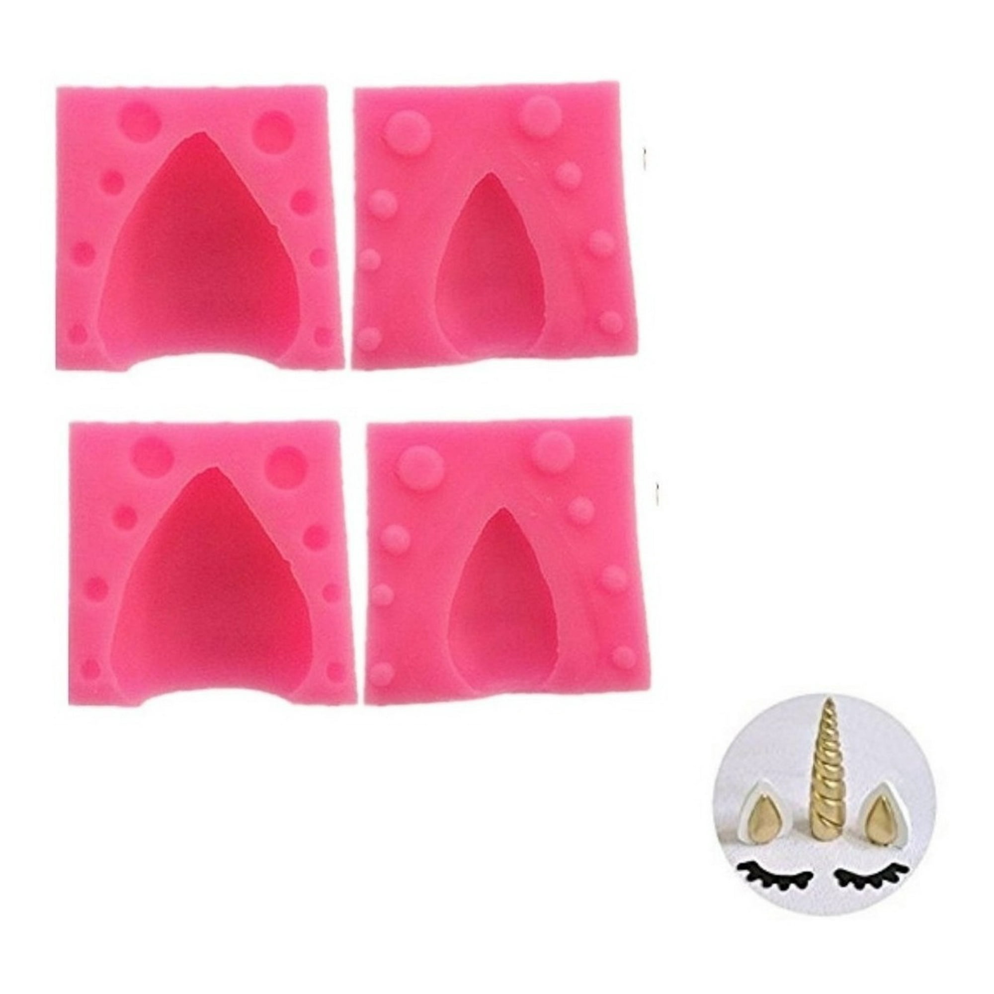 Genérico - Moldes Silicona Molde De Fondant Unicornio Molde De Orejas