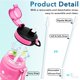 thumbnail image 5 of Botella Enerbone 900 ml con pajilla rosa‑verde, a prueba de fugas, 5 of 7