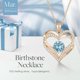 thumbnail image 2 of Collar Love Pendant Con Birthstone Zirconia Y Caja De Regalo, 2 of 5