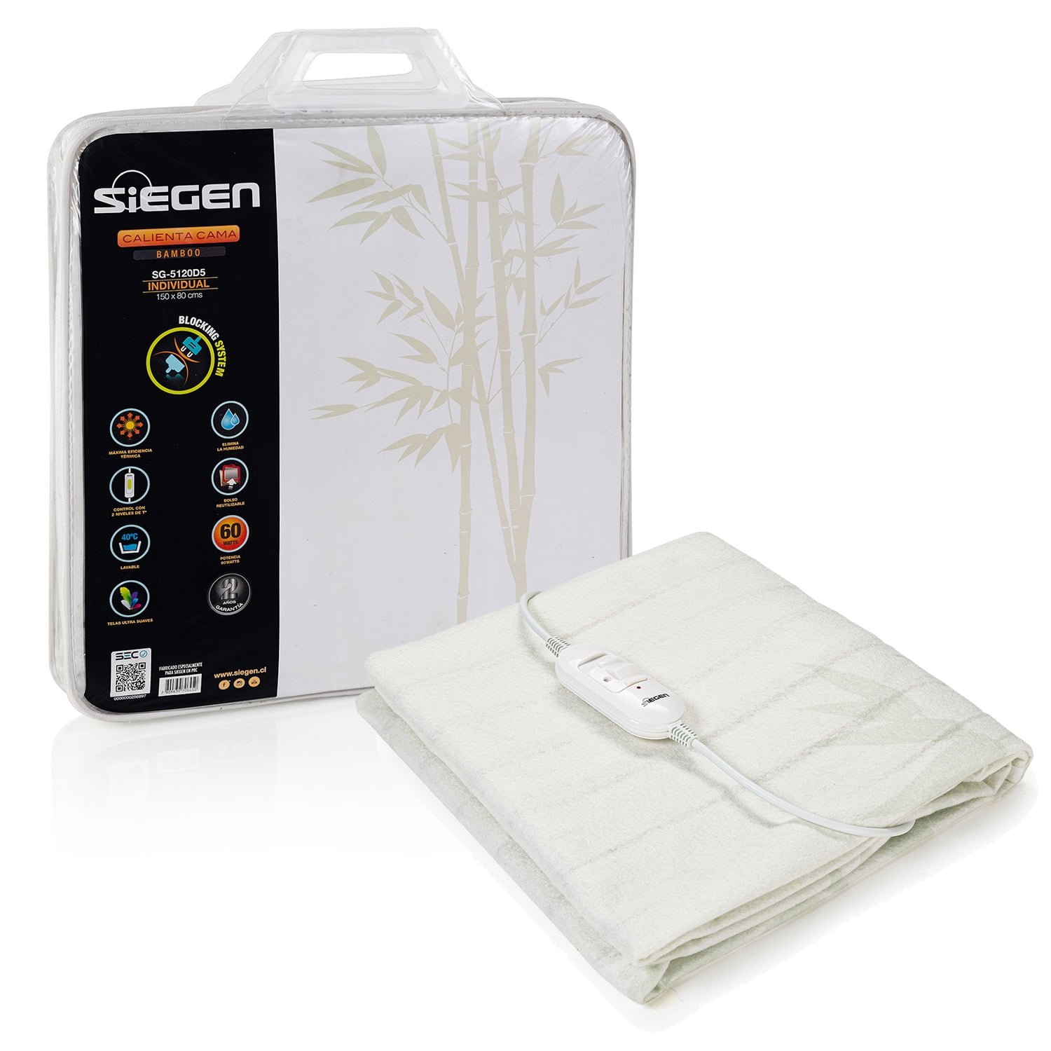 Calienta Cama Siegen Sg-5120d5 1 Plaza (150 X 80 Cms)