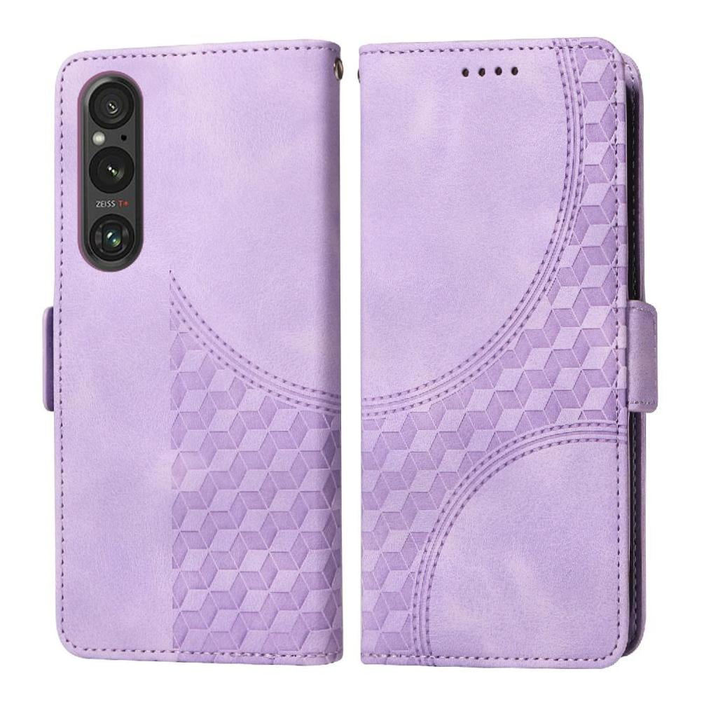 Carcasa Foxdock Sony Xperia 1 V De Cuero Pu, Diseño Acolchado Clásico, Protección Contra Caídas Y Rayones