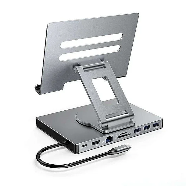 Banana Tienda - Soporte Ajustable 360° Para Macbook Con Hubs 9 En 1