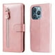 thumbnail image 1 of Funda con Cremallera para iPhone 13 PRO MAX, Carcasa Cartera de Cuero PU con Soporte y Tarjetero, 1 of 6