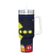 thumbnail image 2 of Pacman Vaso aislado de acero inoxidable con asa, diseño temático, regalo para familia, amigos y fans; incluye pajita y encaja en el portavasos estándar, 40 oz, 2 of 6