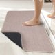 thumbnail image 1 of Alfombra de baño Bosap, ultrafina, beige, 43 x 69 cm, absorbente, de secado rápido, 1 of 6