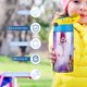 thumbnail image 5 of 200% Lobo Botella de Agua con Tapa Pop Top de Un Toque, Acero Inoxidable, a Prueba de Fugas, para Deportes, Botella Infantil azul 12 oz, 5 of 6