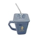 thumbnail image 3 of Taza De Café Divertida Para Acampar Al Aire Libre Regalos Complicados 350ml Diseño De Sartén En Cuclillas Gris Con Pajita, 3 of 3