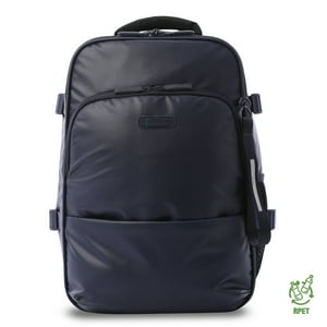 Pack Mochila De Viaje Trip Azul + Portapasaporte Negro Totto