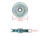 thumbnail image 4 of Kit de poleas para puerta de garaje YHDOOR, 3 poleas con horquilla de chaveta, color plata, 4 of 5