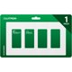 thumbnail image 1 of Placa Lutron CW4WH de 4 módulos sin tornillos, 1 of 3
