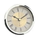 thumbnail image 1 of Reloj Redondo Con Inserto Moderno Con Números Romanos Para Sala De Estar, Dormitorio, Escuela, Plata, 1 of 5
