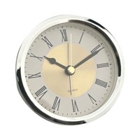 Bothyi - Reloj Redondo Con Inserto Moderno Con Números Romanos Para Sala De Estar, Dormitorio, Escuela, Plata