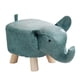 thumbnail image 4 of Banco De Elefante, Taburete Otomano De Almacenamiento De Madera Para Decoración De Habitaciones De Invitados, Azul Al Aire Libre, 4 of 5
