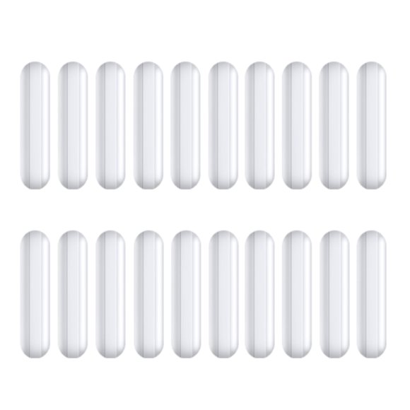 Barra magnética de agitación CHSZCHC 30 mm 20 piezas PTFE cilindro blanco
