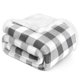 thumbnail image 1 of Manta PAVILIA Buffalo Plaid Sherpa gris claro 50x60, 1 of 8