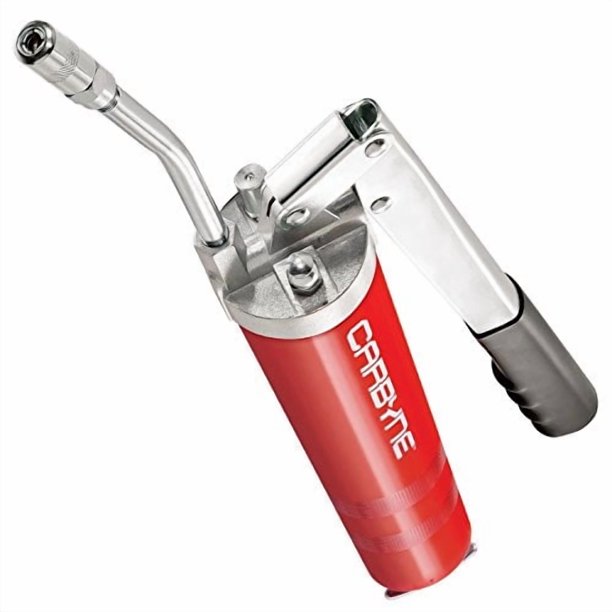 Pistola engrasadora Carbyne con palanca de alta resistencia y manguera flexible de 18 in