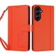 thumbnail image 3 of Funda Cartera Trébol para Samsung Galaxy A55 5G con Ranuras Tarjetas y Carga Inalámbrica Naranja, 3 of 6