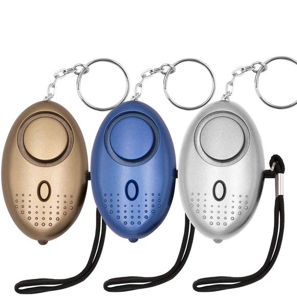 Alarma personal KOSIN Safe Sound 145 dB con luces LED, paquete de 3