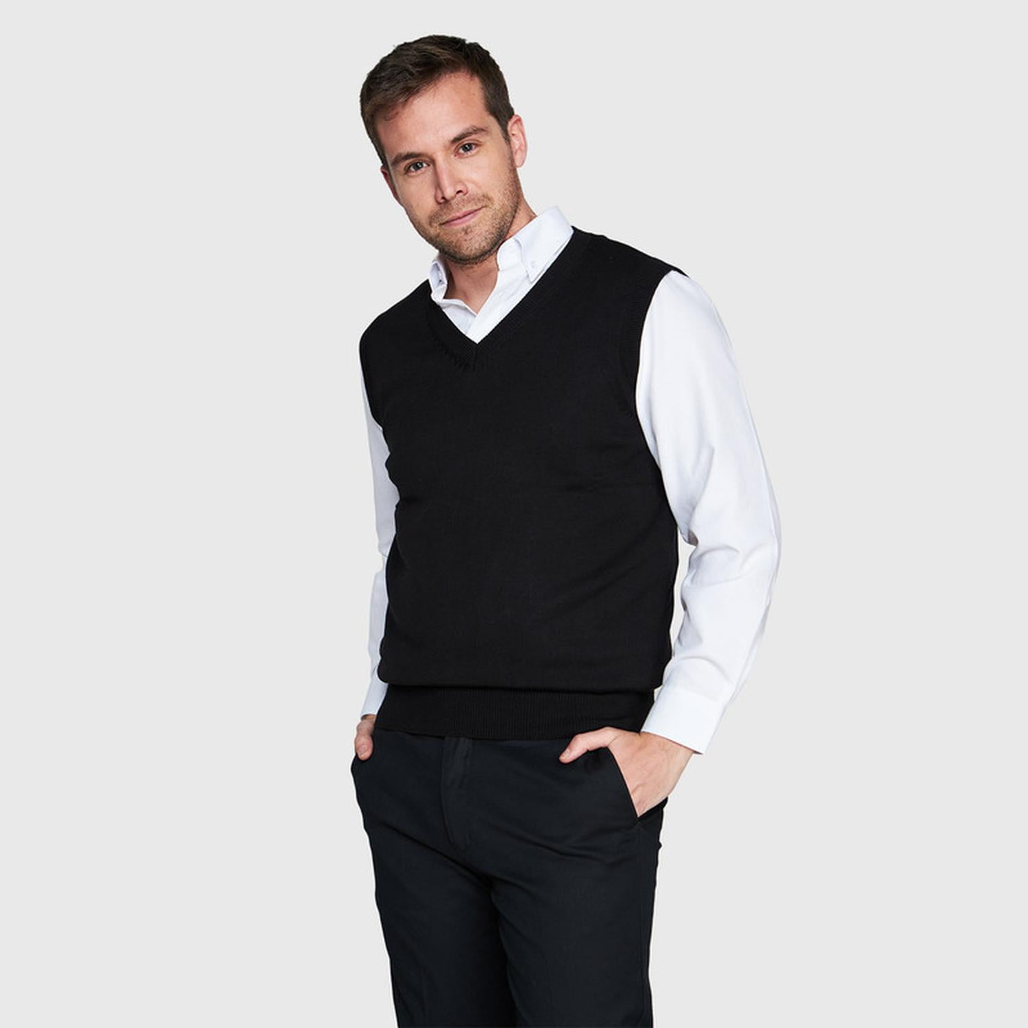 Jayson - Sweater Cuello V Unisex S/m Negro Xxs