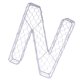 thumbnail image 5 of alfabeto hierro alambre guirnalda marco suculento maceta metal plantador planta titular n, 5 of 5
