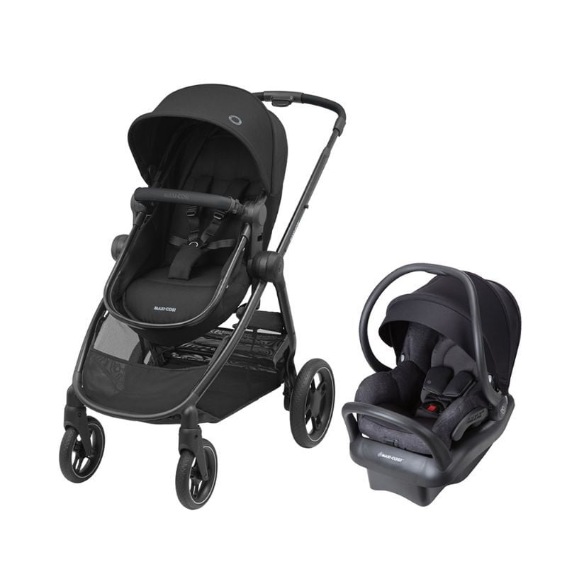 Maxi-Cosi - Coche Bebé Travel System Zelia 3 Essential Negro