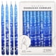 thumbnail image 1 of Velas de Janucá Aviv Judaica 45 unidades Azul Escarchado 14,6 cm, 1 of 9