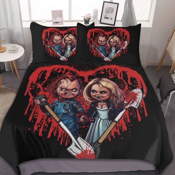 Bride of Chucky 3 Pcs Bed Breathable Duvet Cover Soft All Seasons