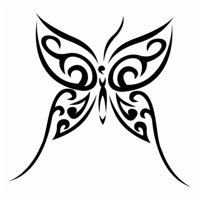 Rienda Libre Graphics - Decomural Butterfly Tribal Ws-15592