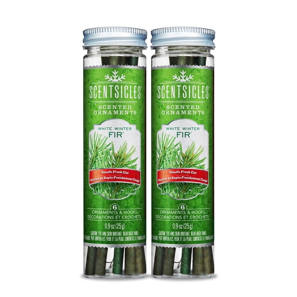 Adornos perfumados para árbol de Navidad Scentsicles, abeto blanco de invierno