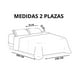 thumbnail image 3 of Cubrecama Quilt Verano 2 Plazas - Turquesa Hojas XF51, 3 of 3