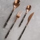 thumbnail image 2 of Set Cubiertos Marmol negro, 2 of 3