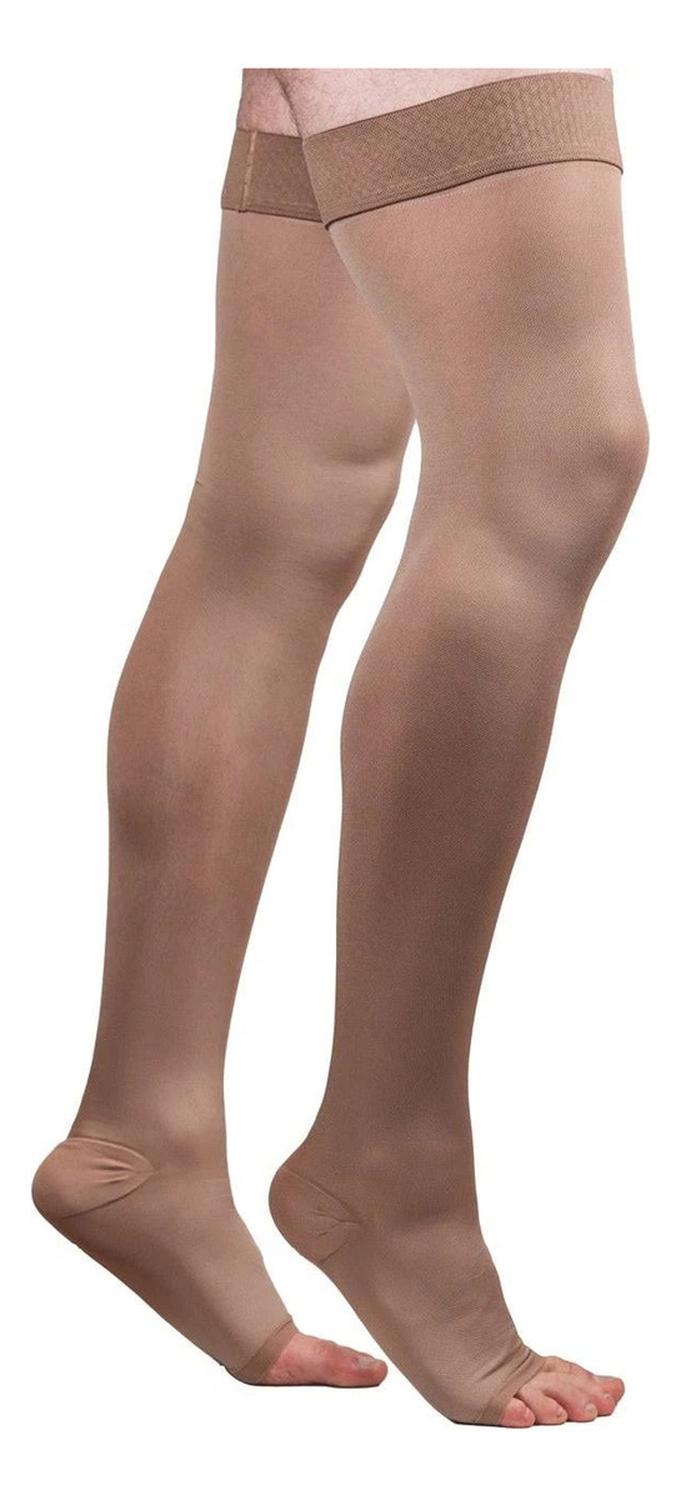 Ibici - Media Varimed Compresión Graduada 30/40Mmhg Punta Abierta Marron Claro S