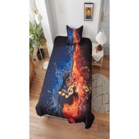 Genérico - Cubrecama De Verano Plaza Y Media Con Diseño De Guitarra