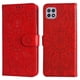 thumbnail image 1 of Funda tipo cartera FOXDOCK para Samsung Galaxy A22 5G , diseño girasol en relieve, cuero PU, cierre magnético, soporte y tarjetero, 1 of 5